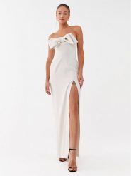 Pinko Sukienka wieczorowa Tunnel Abito 101766 7624 Écru Regular Fit. Sukienki damskie Pinko, bez wzorów, z syntetyku, wizytowe, bez ramiączek. Za 929.99 zł.