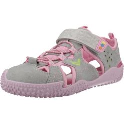 Sandały PABLOSKY 985855P Szary. Szare sandały damskie Pablosky, bez wzorów, z syntetyku, bez obcasa, bez zapięcia. Za 187.99 zł.