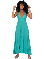 Aller Simplement Kombinezon w kolorze turkusowym rozmiar: 34-40. Niebieskie kombinezony damskie Aller Simplement, bez wzorów, z bawełny, bez kołnierzyka, bez ramiączek. Za 82.99 zł.