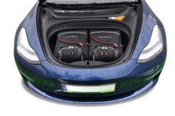 Torby Do Bagażnika Tesla Model 3 Ev 2017-2020 2Szt Kjust. Czarne torby podróżne KJUST, bez wzorów, z kauczuku. Za 460.00 zł.