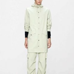 Kurtka RAINS LONG JACKET W3 Zielony. Zielone kurtki damskie Rains, xs, bez wzorów, z syntetyku, bez kaptura. Za 233.99 zł.