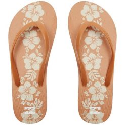 Japonki damskie Billabong Dama. Brązowe klapki damskie Billabong, bez wzorów, bez obcasa, bez zapięcia. Za 36.99 zł.