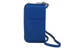 Portfel listonoszka 2w1 BARBERINI'S chabrowy 908-30. Niebieskie shopper bag Barberinis, bez wzorów, ze skóry, przez ramię, duże, bez dodatków. Za 159.99 zł.