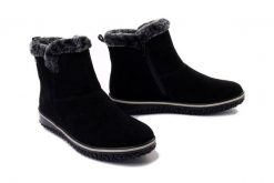 RIEKER TEX Z4266-00 black, botki damskie. Czarne botki damskie Rieker, na zimę, bez obcasa, bez zapięcia. Za 399.90 zł.