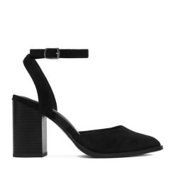 Czółenka JENNY. Czarne czółenka damskie Jenny, bez wzorów, bez obcasa. Za 139.99 zł.