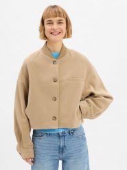 EDITED Bluza - Valja Kobiety Sztuczne włókno brązowy, 40. Brązowe bluzy damskie Edited, bez wzorów, z wełny, bez kaptura. Za 229.95 zł.