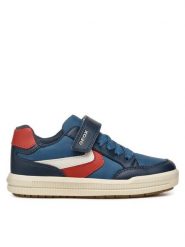 Geox Sneakersy J Arzach J454AA 0FU54 C4276 M Granatowy. Niebieskie buty sportowe chłopięce Geox, ze skóry, bez zapięcia. Za 159.99 zł.