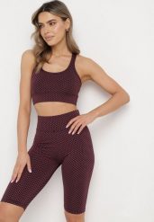 Ciemnoróżowe Szorty Kolarki z Efektem Push-Up Briala. Czerwone spodenki sportowe damskie Born2be, m, bez wzorów. Za 29.99 zł.