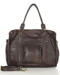 Shopper skórzany MARCO MAZZINI czekoladowy vs114c. Brązowe shopper bag bez wzorów, ze skóry, bez dodatków. Za 365.75 zł.
