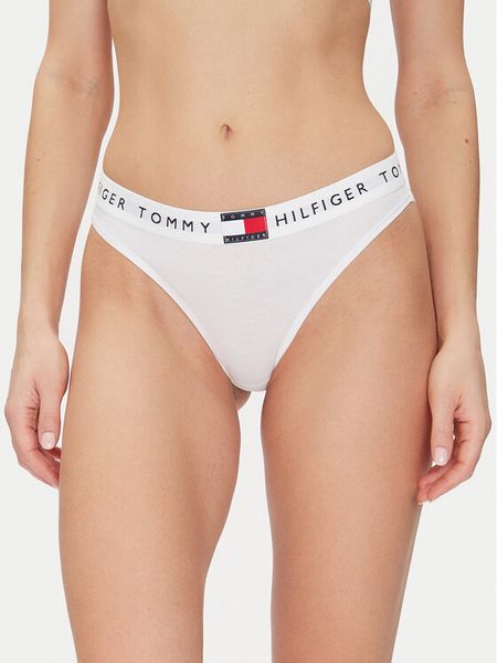 Tommy Hilfiger Figi klasyczne UW0UW06038 Biały. Białe figi Tommy Hilfiger, bez wzorów, z bawełny. Za 69.99 zł.