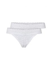 Snocks Stringi w 2-paku Kobiety biały, L. Białe stringi Snocks, bez wzorów, z koronki. Za 99.95 zł.