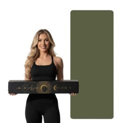 Mata do jogi minimalistyczna Fit.me 4mm kauczuk. Zielone paski damskie FIT.ME, bez wzorów, z kauczuku. Za 194.95 zł.