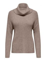 ONLY Golf w kolorze szarobrązowym rozmiar: S. Brązowe golfy damskie Only, s, bez wzorów, ze splotem, bez ramiączek. Za 144.24 zł.