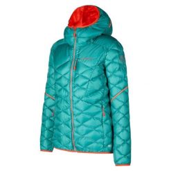 Kurtka puchowa damska z kapturem La Sportiva Pinnacle. Niebieskie kurtki sportowe damskie La Sportiva, s, bez wzorów, z poliamidu, z kapturem. Za 1,313.45 zł.