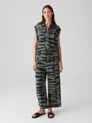 OPUS Kombinezon w kolorze khaki rozmiar: 42. Brązowe kombinezony damskie Opus, bez wzorów, bez kołnierzyka, bez ramiączek. Za 187.99 zł.