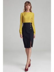 Nife Spódnica w kolorze czarnym rozmiar: 36. Czarne spódnice damskie Nife, bez wzorów, midi. Za 91.34 zł.