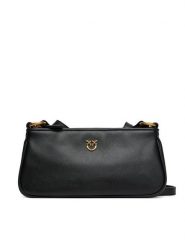 PINKO Torebka Half Moon Baguette Mini AI 25-26 PLTT 105069 A0QO Czarny. Czarne listonoszki damskie Pinko, bez wzorów, ze skóry, bez dodatków. Za 849.99 zł.