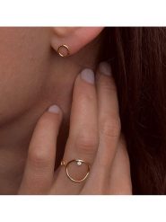 OR Carats Złoty pierścionek z diamentem rozmiar: 54. Żółte pierścionki damskie OR Carats, z diamentem, złote. Za 707.45 zł.