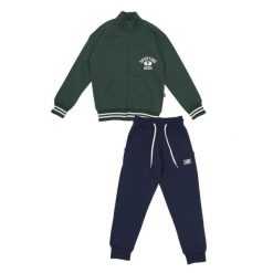 Bluza wytrzymały z pełny zamek błyskawiczny na co dzień. Niebieskie bluzy damskie LEONE 1947 APPAREL, bez wzorów, z bawełny, bez kaptura. W wyprzedaży za 112.15 zł.