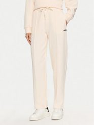 Guess Spodnie materiałowe V5RB01 KCLD1 Écru Regular Fit. Spodnie materiałowe damskie Guess, z aplikacjami, z bawełny. Za 209.99 zł.