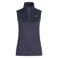 Damska koszulka do jazdy konnej HV Polo Lumiere. Niebieskie koszulki damskie HV POLO, bez wzorów, bez kołnierzyka, bez ramiączek. Za 251.50 zł.