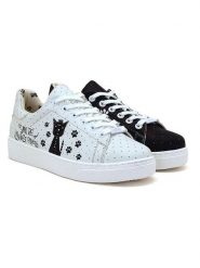 Goby Sneakersy w kolorze czarno-białym rozmiar: 38. Białe obuwie sportowe damskie Goby, bez zapięcia. Za 260.99 zł.