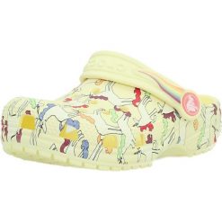 Sandały CROCS CLASSIC DRAGON Żółty. Białe sandały damskie Crocs, bez wzorów, z materiału, bez obcasa, bez zapięcia. Za 188.99 zł.