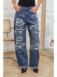 Joséfine Dżinsy "Pulen" - Comfort fit - w kolorze niebieskim rozmiar: XS. Niebieskie jeansy damskie Joséfine, z podwyższonym stanem. Za 187.99 zł.