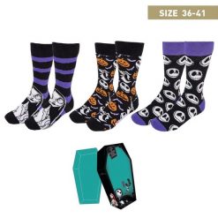 Skarpetki Cerda Disney Nightmare Before Christmas (x3). Brązowe skarpetki damskie CERDA, bez wzorów, z bawełny. Za 152.50 zł.