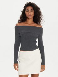 Guess Sweter Nina W4BR73 Z3K92 Szary Slim Fit. Szare swetry klasyczne damskie Guess, l, z syntetyku, bez kołnierzyka. Za 179.99 zł.