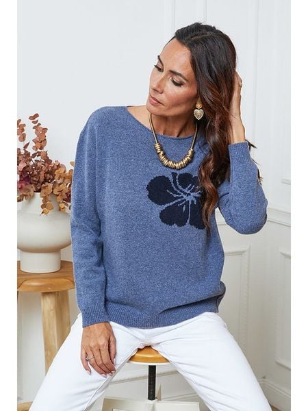 So Cachemire Sweter "Lambi" w kolorze niebieskim rozmiar: S. Niebieskie swetry klasyczne damskie So Cachemire, s, z kaszmiru, bez kołnierzyka. Za 196.70 zł.