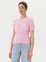 Tommy Hilfiger Sweter WW0WW45656 Różowy Regular Fit. Czerwone swetry klasyczne damskie Tommy Hilfiger, m, z bawełny, bez kołnierzyka. Za 359.99 zł.