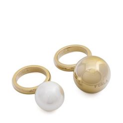 Zestaw pierścionków Furla. Żółte pierścionki damskie Furla, złote. Za 469.99 zł.