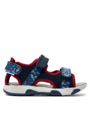Geox Sandały B Sandal Multy Boy B450FA 014CE C0735 S Granatowy. Niebieskie sandały chłopięce Geox, ze skóry, bez zapięcia. Za 249.99 zł.