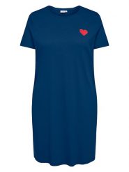 ONLY Carmakoma Sukienka w kolorze granatowym rozmiar: S-42/44. Niebieskie sukienki damskie Only Carmakoma, bez wzorów, z bawełny, bez ramiączek. Za 72.95 zł.