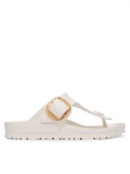 Birkenstock Japonki Gizeh Big Buckle 1031366 Biały. Białe klapki damskie Birkenstock, bez wzorów, z syntetyku, bez obcasa, bez zapięcia. Za 269.99 zł.