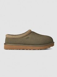 UGG Skórzane kapcie "Tasman II" w kolorze khaki rozmiar: 38. Brązowe kapcie damskie Ugg, ze skóry. Za 550.36 zł.