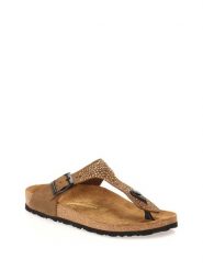 Comfortfusse Skórzane japonki w kolorze jasnobrązowym rozmiar: 35. Brązowe klapki damskie Comfortfüße, bez wzorów, z otwartym noskiem, bez obcasa, bez zapięcia. Za 173.99 zł.