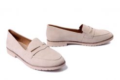 RIEKER 45300-62 beige , półbuty damskie. Brązowe półbuty damskie Rieker, bez wzorów, bez obcasa, na obcasie, bez zapięcia. Za 319.90 zł.