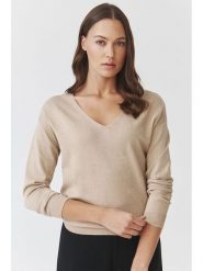 TATUUM Sweter "Flare" w kolorze beżowym rozmiar: S. Brązowe swetry klasyczne damskie TATUUM, s, bez kołnierzyka. Za 135.81 zł.
