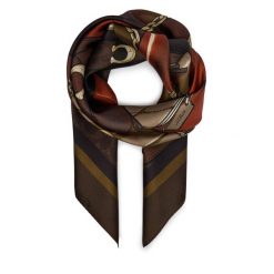 Chusta Coach. Brązowe chusty damskie Coach, bez wzorów. Za 399.99 zł.