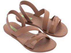Buty sandały damskie Ipanema Vibrant Sandal Fem. Brązowe sandały damskie Ipanema, bez wzorów, z materiału, bez obcasa, bez zapięcia. Za 139.00 zł.