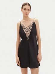 Chantelle Koszula nocna Pulp Lush C22TW5 Czarny Regular Fit. Czarne koszule nocne i halki Chantelle, bez wzorów, z syntetyku, bez ramiączek. Za 179.99 zł.