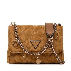 Torebka Guess. Brązowe torebki wieczorowe damskie Guess, z aplikacjami, bez dodatków. Za 379.99 zł.