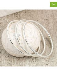 LA CHIQUITA Posrebrzane bransoletki (3 szt.) rozmiar: onesize. Szare bransoletki damskie LA CHIQUITA, posrebrzane. Za 110.04 zł.