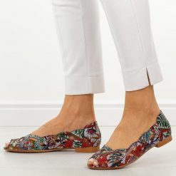 Niebieskie ażurowe baleriny damskie z odkrytymi palcami M.Daszyński Sa136-8. Niebieskie balerinki damskie M.Daszyński, w ażurowe wzory, ze skóry, z otwartym noskiem. Za 179.00 zł.