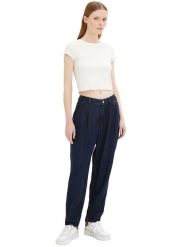 Tom Tailor Dżinsy - Tapered fit - w kolorze granatowym rozmiar: S. Niebieskie jeansy damskie Tom Tailor, z podwyższonym stanem. Za 158.10 zł.