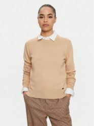 U.S. Polo Assn. Sweter WUP0394 Beżowy Regular Fit. Brązowe swetry klasyczne damskie U.S. Polo Assn., s, z syntetyku, bez kołnierzyka. Za 199.99 zł.