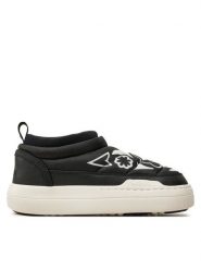 Moon Boot Botki Park Soft Flower 80D2470030 Czarny. Czarne botki damskie Moon Boot, ze skóry, bez obcasa, na płaskiej podeszwie, bez zapięcia. Za 739.99 zł.