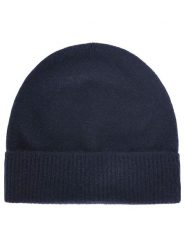Zwillingsherz Kaszmirowa czapka beanie w kolorze granatowym rozmiar: onesize. Niebieskie czapki damskie Zwillingsherz, bez wzorów, z kaszmiru. Za 171.28 zł.